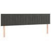 vidaXL H&ouml;fu&eth;gaflar D&ouml;kkgr&aacute;tt 160x5x78/88 cm Flauel
