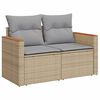 vidaXL Gar&eth;s&oacute;fa sett me&eth; p&uacute;&eth;i 8 pcs Drapplita&eth;ur Poly rattan