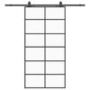 vidaXL rennihur&eth; me&eth; v&eacute;lb&uacute;na&eth;arsetti Svart 102x205 cm ESG Gler