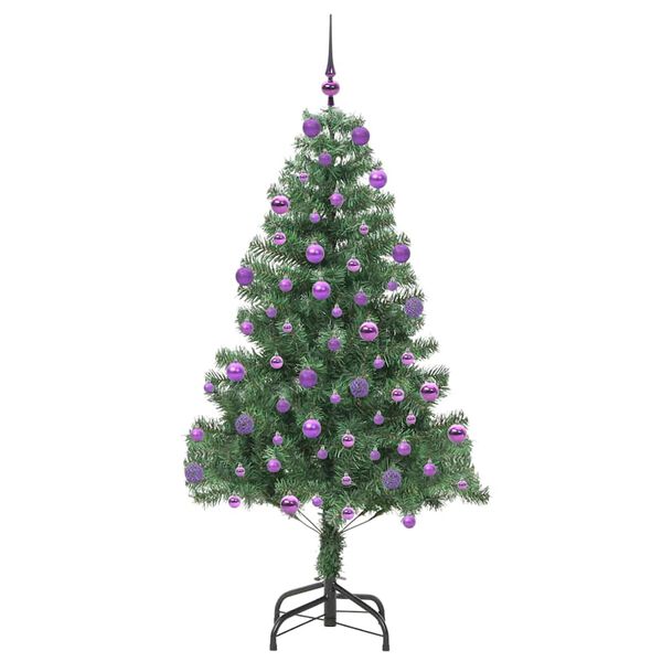 vidaXL J&oacute;latr&eacute; me&eth; 300 LED me&eth; standi Gr&aelig;nn 210 cm PVC