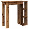 vidaXL Barborð með hillu Old Wood 102x50x103,5 cm Engineered Wood