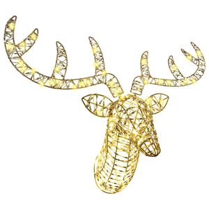 vidaXL Hreinrekka Draga Sleða með 140 LED Hlýr hvítur 60 cm PET