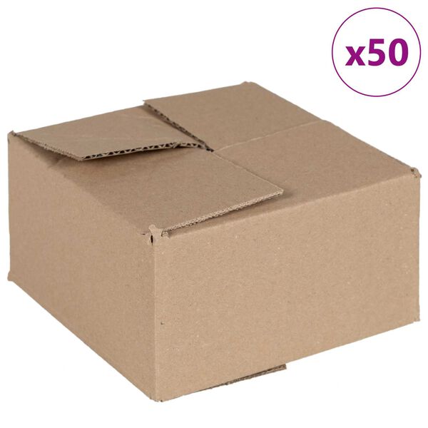 vidaXL Faldandi Kassi 50 pcs N&aacute;tt&uacute;rulegur 15 x 15 x 8 cm Pappi