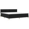 vidaXL LED Box Spring R&uacute;m me&eth; LED r&aelig;mum Svart 200 x 200 cm d&uacute;kur