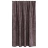vidaXL Flauels skaut með gluggatjöldum 2 pcs Brúnn 140 x 140 cm Flauel