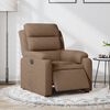 vidaXL Electric Recliner stóll Brúnt efni