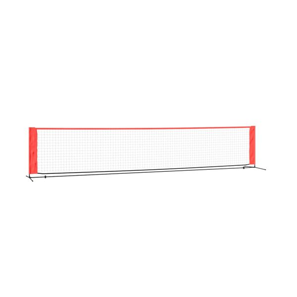 vidaXL Tennisnet Svart og Rautt 500x100x87 cm Pólýester