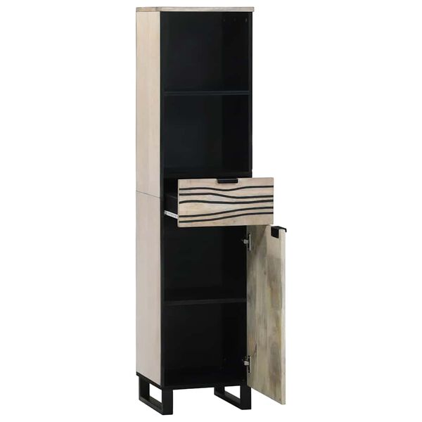 vidaXL Ba&eth;herbergisvaskarsk&aacute;pur Hv&iacute;tt 38 x 33 x 160 cm Samsettur vi&eth;ur