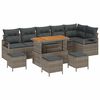 vidaXL Gar&eth;s&oacute;fa sett me&eth; p&uacute;&eth;i me&eth; geymslu 10 pcs Gr&aacute;r