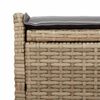 vidaXL &Uacute;tigeymslubekkur me&eth; p&uacute;&eth;i Beige 100 cm P&oacute;l&yacute;rattan