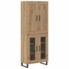 vidaXL H&aacute;bor&eth; Artisan Eik 69,5 x 34 x 180 cm Samsettur vi&eth;ur