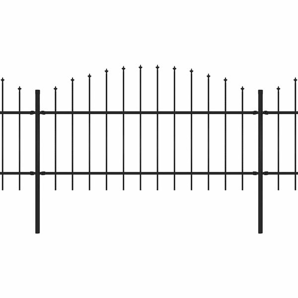 vidaXL Gar&eth;gir&eth;ing me&eth; spj&oacute;ttoppi &uacute;r st&aacute;li 1781,5x125 cm sv&ouml;rt