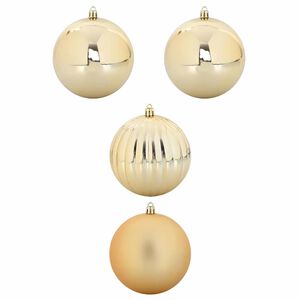 vidaXL Jólaskrautsett 4 pcs gold Plast