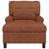 vidaXL Chaise Lounge me&eth; p&uacute;&eth;i Br&uacute;nn 91 x 157 x 91 cm Forn PU