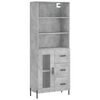 vidaXL H&aacute;r Sk&aacute;pur Steypugr&aacute;r 69,5x34x180 cm Samsettur Vi&eth;ur
