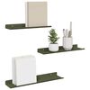 vidaXL Flj&oacute;tandi skrifbor&eth; 3 pcs Ol&iacute;fugr&aelig;nn 40 x 9 x 2,5 cm St&aacute;l