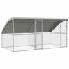 vidaXL H&aelig;nub&uacute;r 2 pcs Silfur 400 x 200 x 200 cm Galvaniserad st&aacute;l