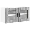 vidaXL Eldh&uacute;s sk&aacute;pur Lucca Gr&aacute;r Sonoma eikarlitur 80 x 31 x 40 cm