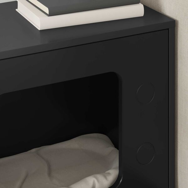 vidaXL Katta h&uacute;s Svartur 51 x 30 x 52 cm Samsettur vi&eth;ur