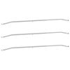 vidaXL Tarpaulin bracketa fyrir vagnana 3 pcs Silfur 130-210 cm
