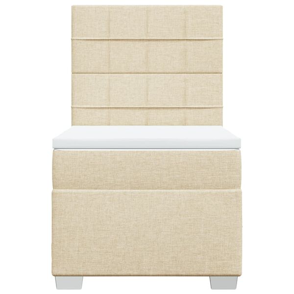 vidaXL H&oacute;lfa&eth; Springr&uacute;m me&eth; D&yacute;nu Rj&oacute;ma 90x190 cm Tauefni