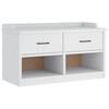 vidaXL Gangbekkur SANDNES Hv&iacute;tur 87x40x50 cm Gegnheil Fura