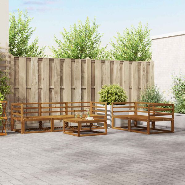 vidaXL &Uacute;ti s&oacute;fasett 6 pcs N&aacute;tt&uacute;rulegur Hrein akas&iacute;utr&eacute;