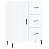 vidaXL Skenkur H&aacute;glans Hv&iacute;tur 69,5x34x90 cm Samsettur Vi&eth;ur