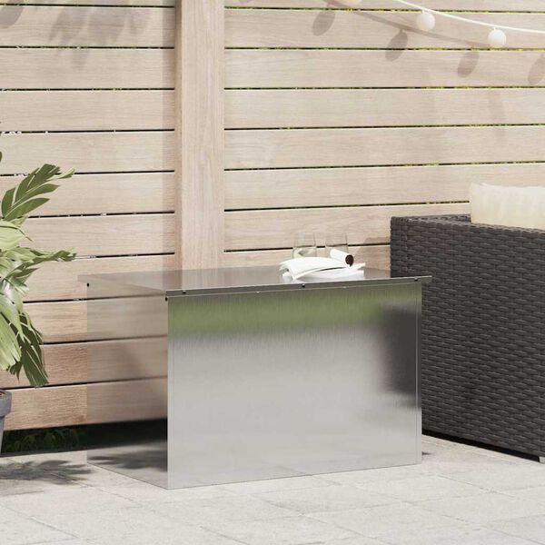 vidaXL Utandyra geymslukassi Silfur 80 x 50,5 x 50 cm St&aacute;l