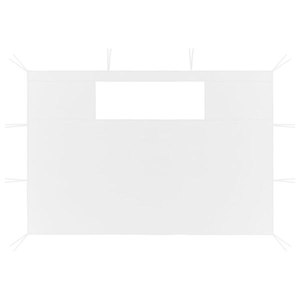 vidaXL Garðtjaldshliðarveggir með Gluggum 2 stk. Hvítur