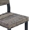 vidaXL Bor&eth;st&oacute;ll 2 pcs Svart &thorn;vott 46 x 55 x 84 cm Kubu rattan