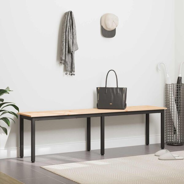 vidaXL Bekkur N&aacute;tt&uacute;rulegur 160 x 35 x 45 cm Solid furuhikk