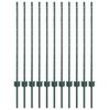 vidaXL Gir&eth;ingarp&oacute;stur 11 pcs Gr&aelig;nn 100 cm St&aacute;l