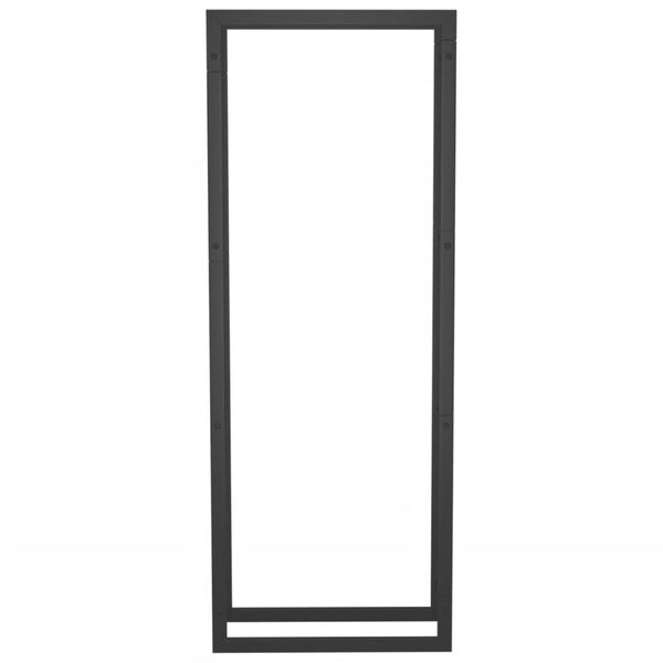 vidaXL Svört eldiviðargrind 50x28x132 cm Stál