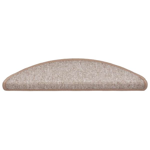 vidaXL Stigamottur 30 stk 56x17x3 cm lj&oacute;sbr&uacute;nar h&aacute;lfhringlaga