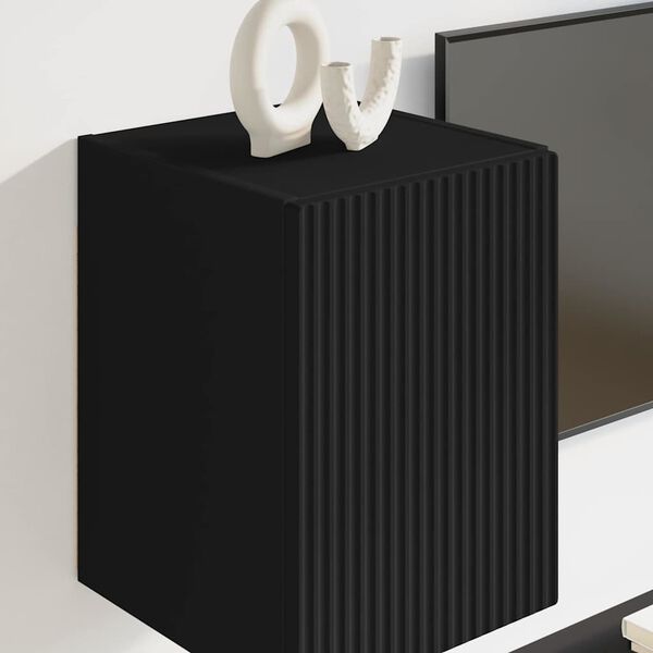 vidaXL Sj&oacute;nvarpsveggsk&aacute;pur Svartur 30 x 31 x 40 cm Samsettur vi&eth;ur