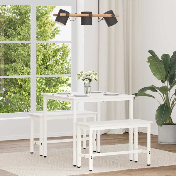 vidaXL Bor&eth;stofubor&eth; Hv&iacute;tt 80 x 80 x 75 cm Solid furuhikk