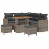 vidaXL Gar&eth;s&oacute;fa sett 8 pcs Gr&aacute;r p&oacute;l&yacute;rattan
