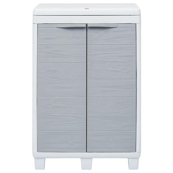 vidaXL Gar&eth;ruslatunna 3 Pokar Lj&oacute;sgr&aacute; 65x38x102 cm