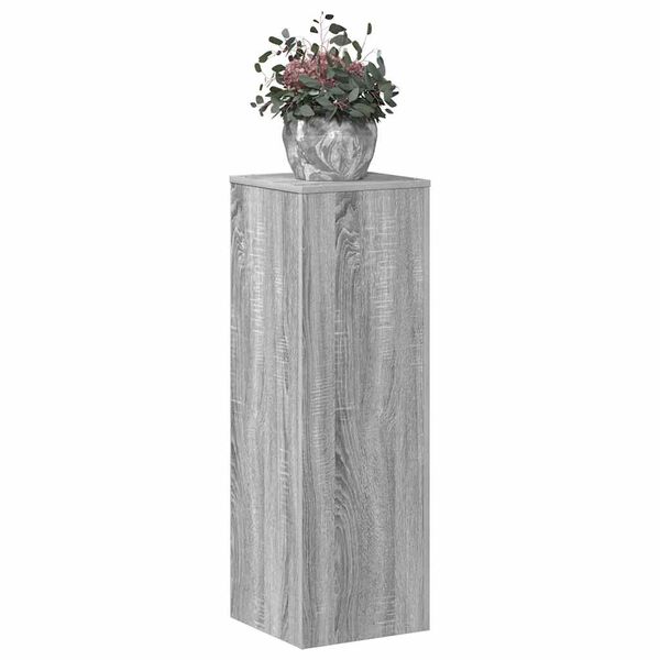 vidaXL Pl&ouml;ntustandur Gr&aacute;ir Sonoma Eik 40x32x22,5 cm Samsettur vi&eth;ur