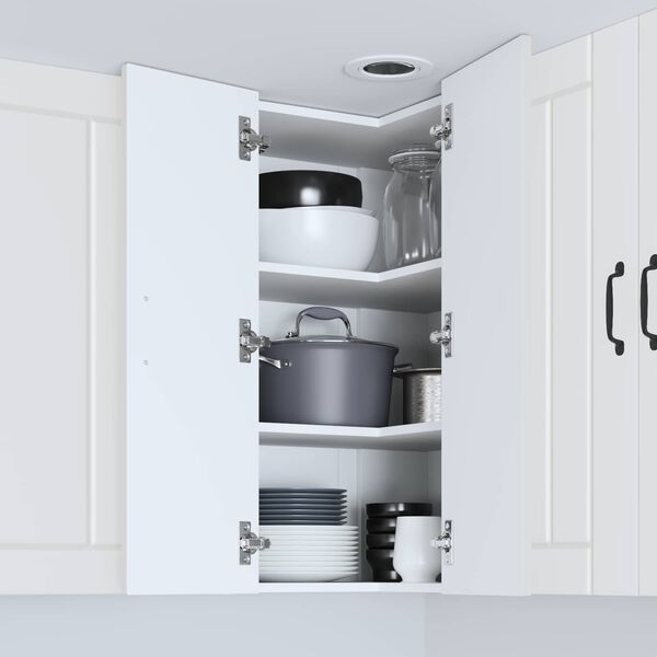 vidaXL Eldh&uacute;s sk&aacute;pur Lucca Hv&iacute;tur 57 x 57 x 80 cm Samsettur vi&eth;ur