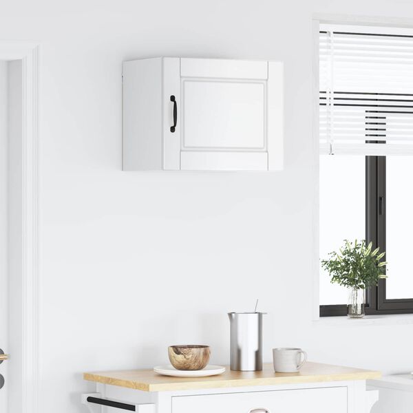 vidaXL Eldh&uacute;s sk&aacute;pur H&aacute;gloss hv&iacute;tur 50 x 31 x 40 cm Samsettur vi&eth;ur