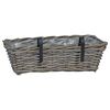vidaXL Hangandi pl&ouml;ntu k&ouml;rfa 2 pcs Gr&aacute;r 48 x 22 x 15 cm Lacak rattan