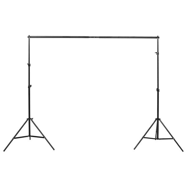 vidaXL Stúdíóljósasett með Bakgrunni og Regnhlífum