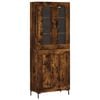 vidaXL H&aacute;r Sk&aacute;pur Reykt&oacute;na Eikarlitur 69,5x34x180 cm Samsettur Vi&eth;ur