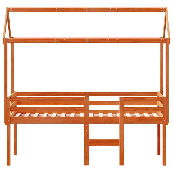 vidaXL H&aacute;svefn R&uacute;m &aacute;n D&yacute;nu Vaxbr&uacute;n 80x200 cm Gegnheil Fura