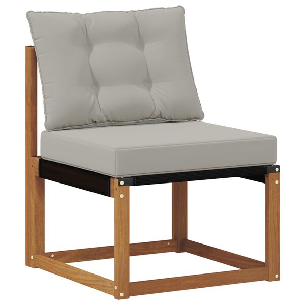 vidaXL &Uacute;ti s&oacute;fasett me&eth; p&uacute;&eth;i 11 pcs N&aacute;tt&uacute;rulegt og Lj&oacute;st Gr&aacute;tt