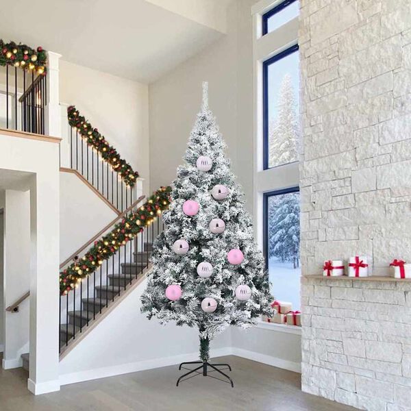 vidaXL Jólaskrautsett 4 pcs Bleikur Plast