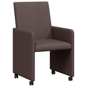 vidaXL Matsalur st&oacute;lar me&eth; hj&oacute;lum 2 pcs D&ouml;kk br&uacute;nt 57 x 66 x 94 cm