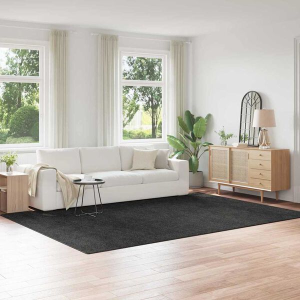 vidaXL Anti-slynginn Shaggy teppi D&ouml;kkgr&aacute;r 240 x 340 cm PP